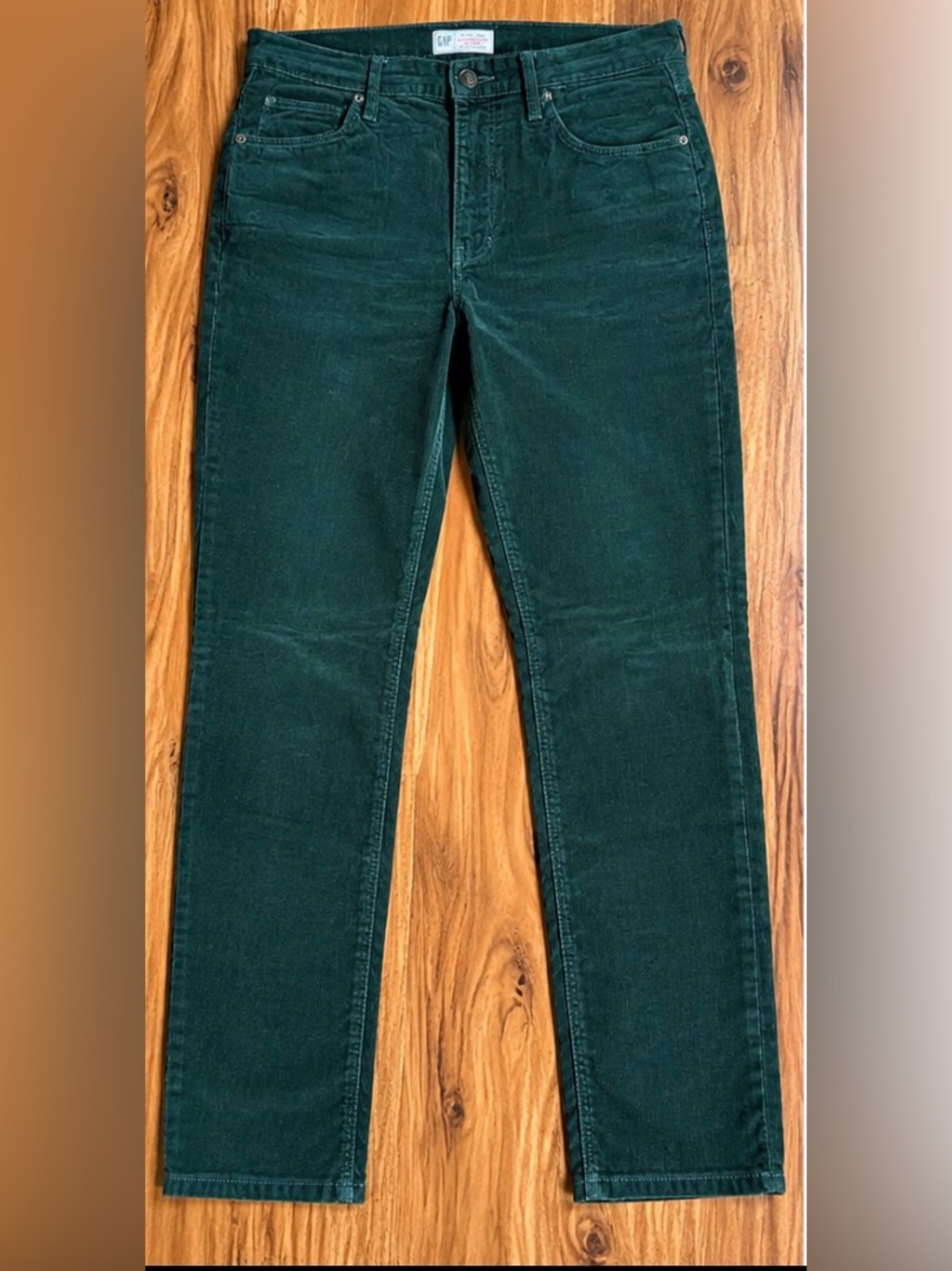 Gap Vintage Slim High Rise Corduroy Pants Green Waist 33 / 16S